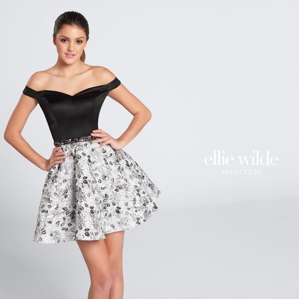 NWT Ellie Wilde, sz 10, Black/Silver